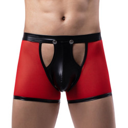 MenSexyWear Boxer sexy Open Side Noir-Rouge
